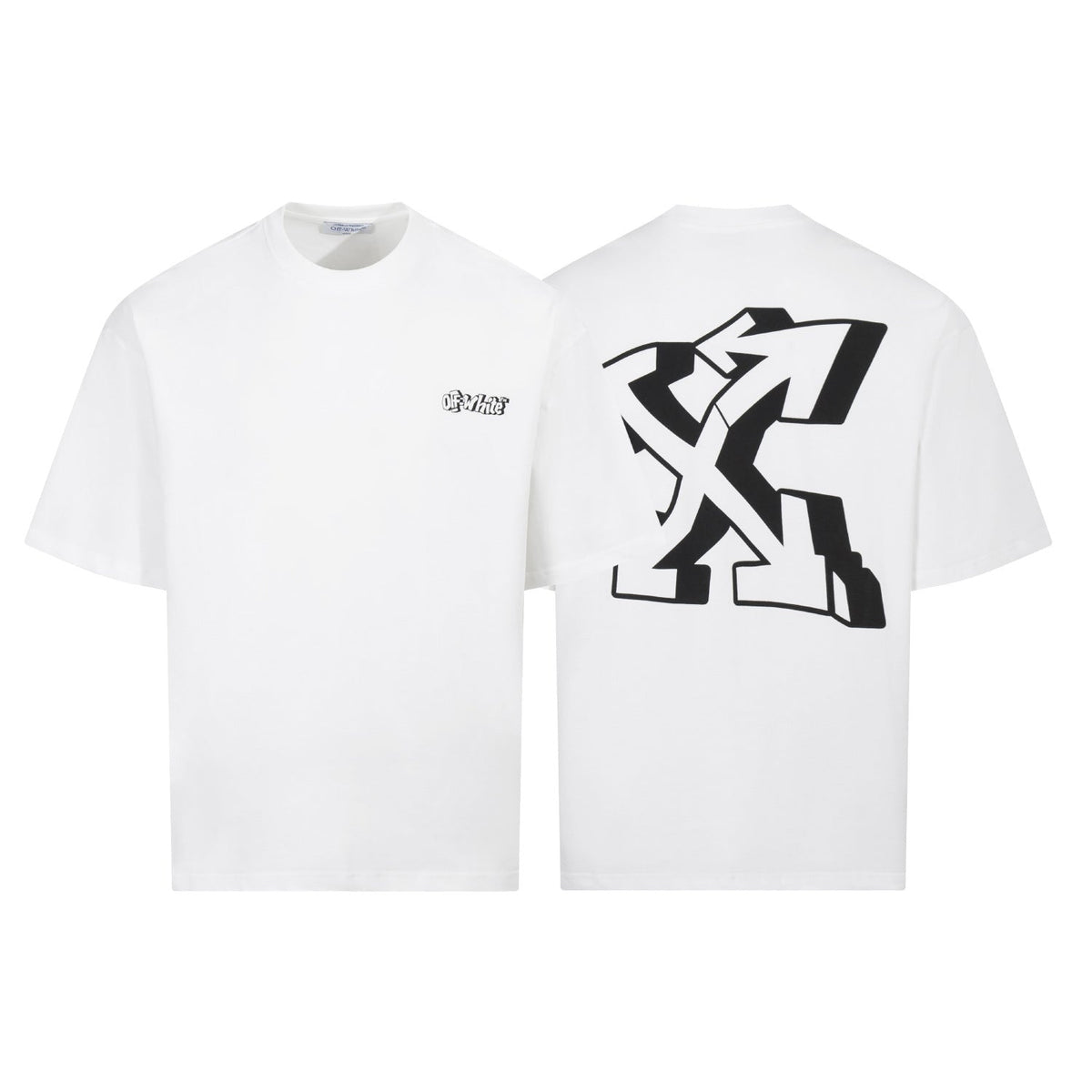 Off White Arrow Print Crew Neck Short Sleeve T Shirt Unisex